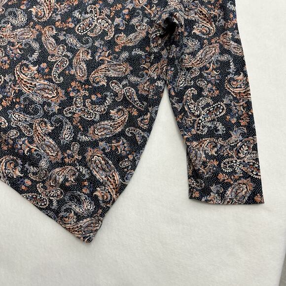 J Jill Simply Supima Scoop Neck Tunic Womens 4X Floral Paisley Boho Dark Cottage - Picture 10 of 16